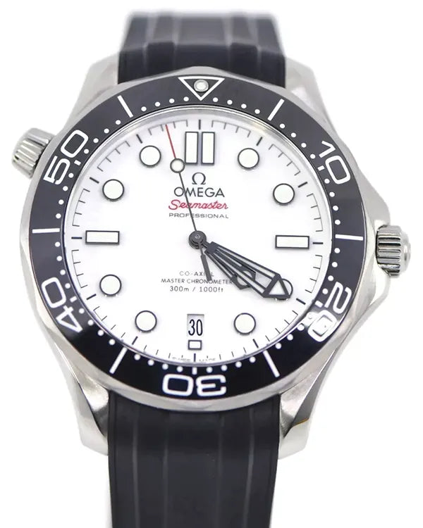 2022 Omega Seamaster Diver 300M 42MM White Dial Rubber Strap (210.32.42.20.04.001)