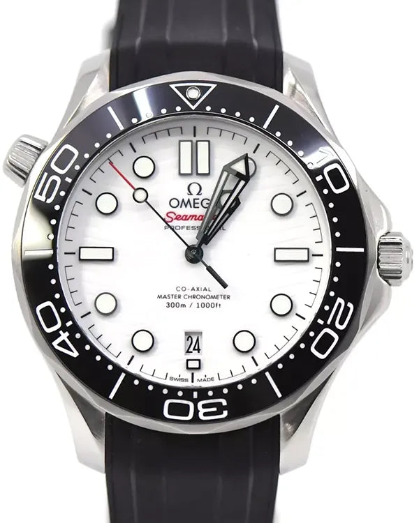 2023 Omega Seamaster Diver 300M 42MM White Dial Rubber Strap (210.32.42.20.04.001)