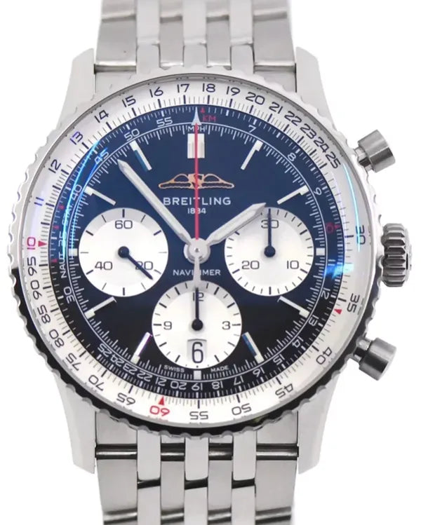2024 Breitling Navitimer 1 B01 Chronograph 41MM Blue Dial Steel Bracelet (AB0139)