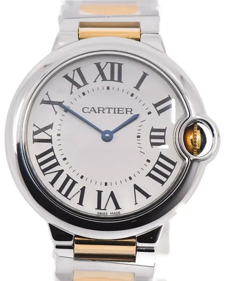 Cartier Ballon Bleu 36MM Quartz Silver Dial Two-Tone Bracelet (W69008Z3)