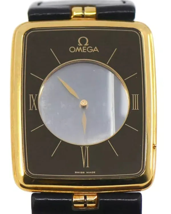 Omega La Magique "Scarface" 27MM Quartz Black Dial Leather Strap (191.8523)