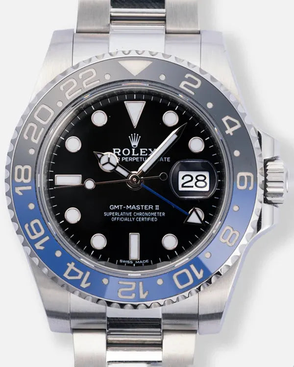 2018 Rolex GMT-Master II "Batman" 40MM Black Dial Oyster Bracelet (116710BLNR)