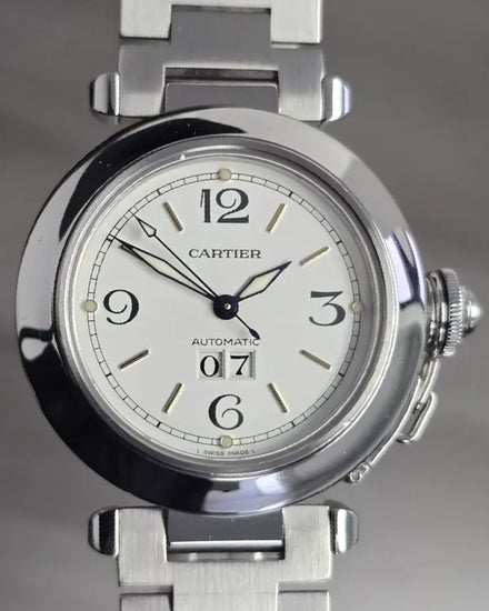 2001 Cartier Pasha De Cartier 35MM Silver Dial Steel Bracelet (2475)