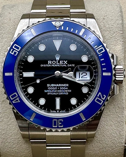 2021 Rolex Submariner Date "Cookie Monster" 41MM Black Dial White Gold Oyster Bracelet (126619LB)