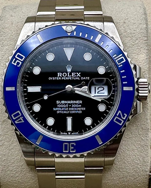 * 2021 Rolex Submariner Date "Cookie Monster" 41MM Black Dial White Gold Oyster Bracelet (126619LB)