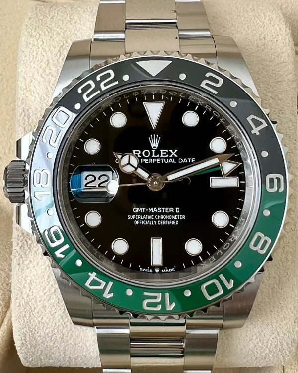 2024 Rolex GMT-Master II "Sprite" 40MM Black Dial Oyster Bracelet (126720VTNR)