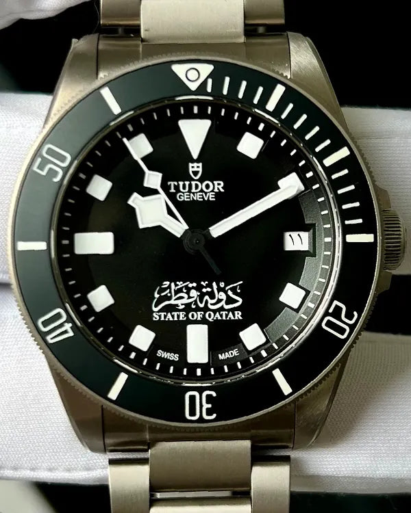 2020 Tudor Pelagos "State of Qatar" 42MM Black Dial Titanium  Bracelet (25600TN)