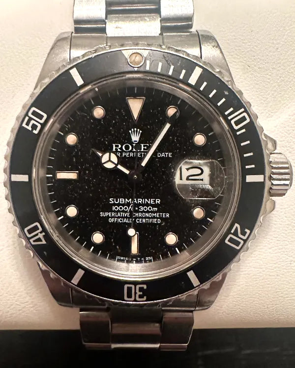 Rolex Submariner Date 40MM Spotted Black Dial Oyster Bracelet (16610T)