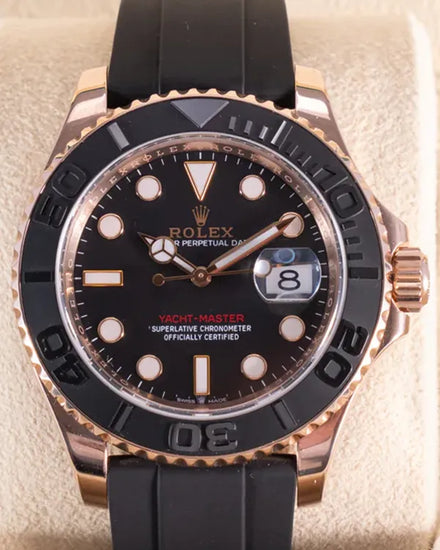 2020 Rolex Yacht-Master 40MM Black Dial Rubber Strap (126655)
