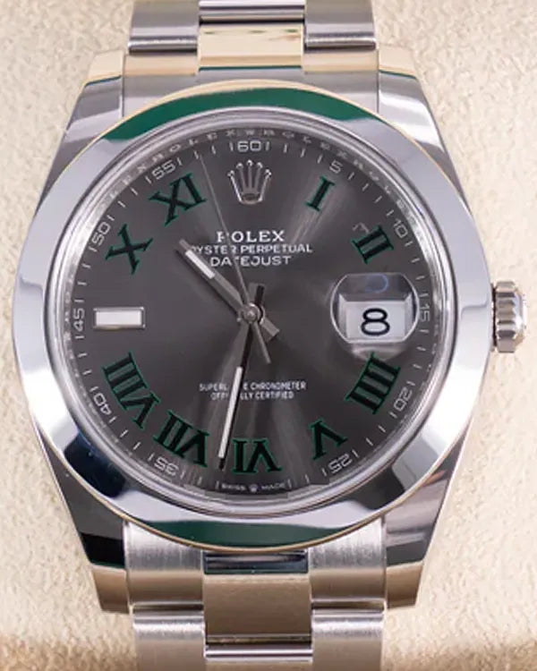 2024 Rolex Datejust "Wimbledon" 41MM Slate Dial Oyster Bracelet (126300)