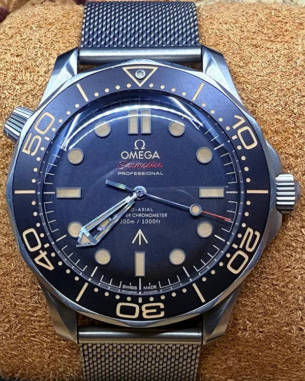2020 Omega Seamaster Diver 300M "007 Edition" L.E. 42MM Brown Dial Aftermarket Titanium Bracelet (210.92.42.20.01.001)