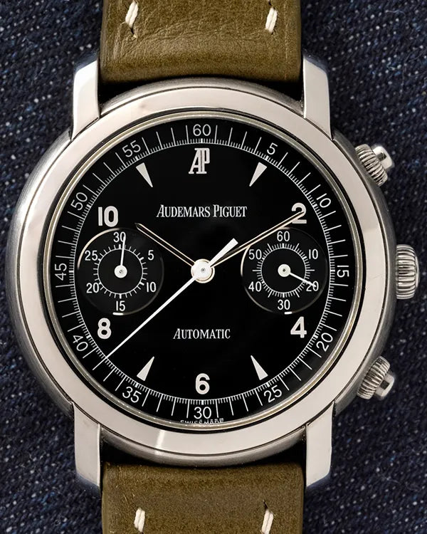 Audemars Piguet Jules 38MM Black Dial Leather Strap (25859ST)