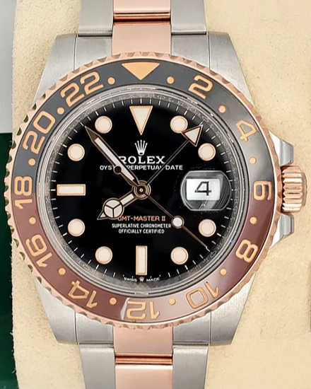2020 Rolex GMT-Master II "Rootbeer" 40MM Black Dial Two-Tone Oyster Bracelet (126711CHNR)