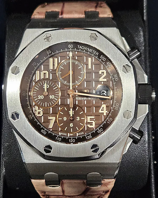 2018 Audemars Piguet Royal Oak Offshore 42MM Brown Dial Leather Strap (26470ST.OO.A820CR.01)