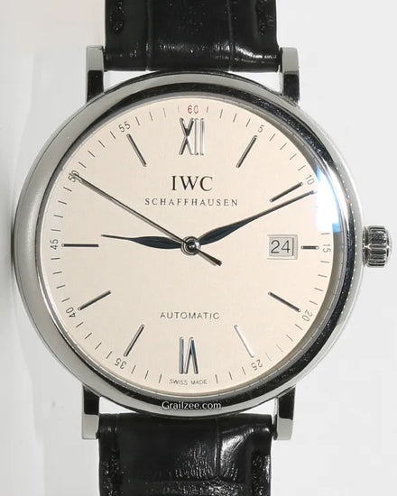 IWC Schaffhausen Portofino 40MM Silver Dial Leather Strap (IW356501)
