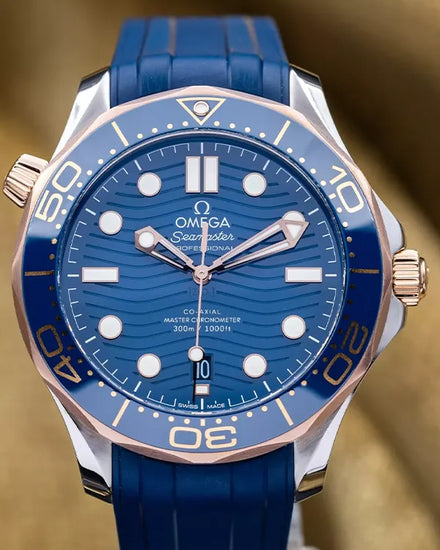 Omega Seamaster Diver 300M 42MM Blue Dial Rubber Strap (210.22.42.20.03.002)