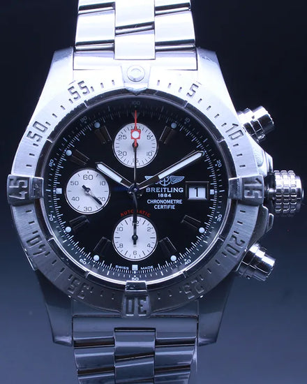 2013 Breitling Avenger Skyland 45MM Black Dial Steel Bracelet (A13380)