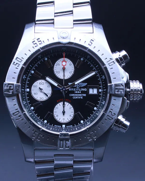 2013 Breitling Avenger Skyland 45MM Black Dial Steel Bracelet (A13380)