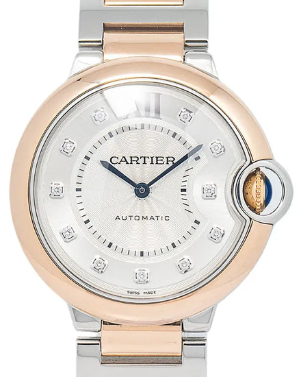 Cartier Ballon Bleu 36MM Silver Dial Two-Tone Bracelet (W3BB0007)
