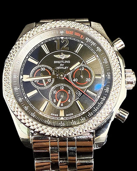 Breitling Bentley Barnato 42MM Black Dial Steel Bracelet (A4139024/BB82)