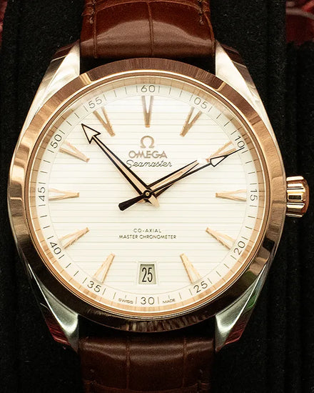2021 Omega Seamaster Aqua Terra 150M 41MM Silver Dial Leather Strap (220.23.41.21.02.001)