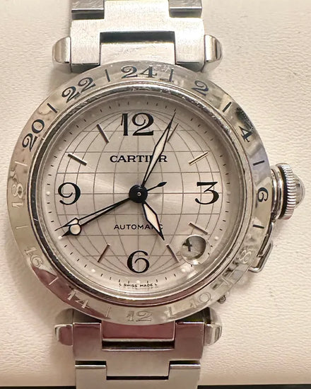 Cartier Pasha De Cartier C 35MM Silver Dial Steel Bracelet (2377)