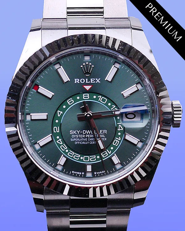 2025 Rolex Sky-Dweller 42MM Green Dial Oyster Bracelet (336934)