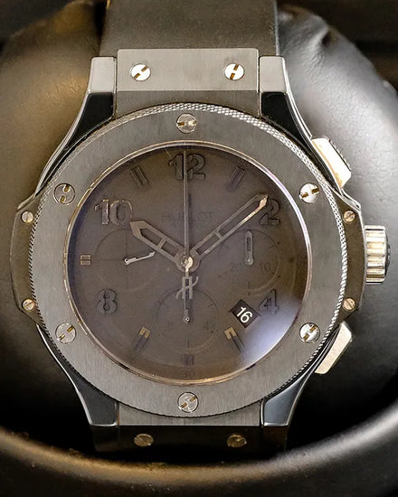 No Reserve - Hublot Big Bang "All Black" L.E. 44MM Black Dial Rubber Strap (301.CX.134.RX)