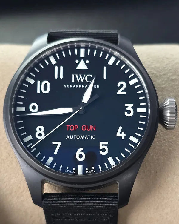 2022 IWC Schaffhausen Pilot Big "Top Gun" 43.8MM Black Dial Textile Strap (IW329801)