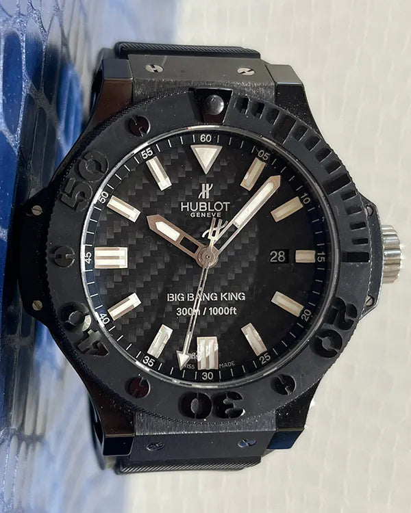 2013 Hublot Big Bang King 48MM Carbon Fiber Dial Rubber Strap (322.CM.1770.RX)