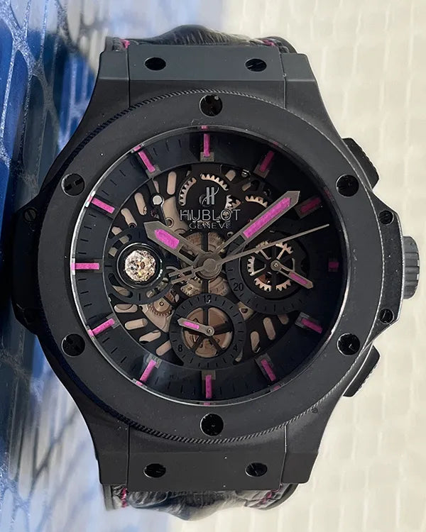 Hublot Big Bang Aero Bang "Crown of Light" L.E. 42MM Skeleton Dial Leather Strap (310.C1.1110.HR.COL12)