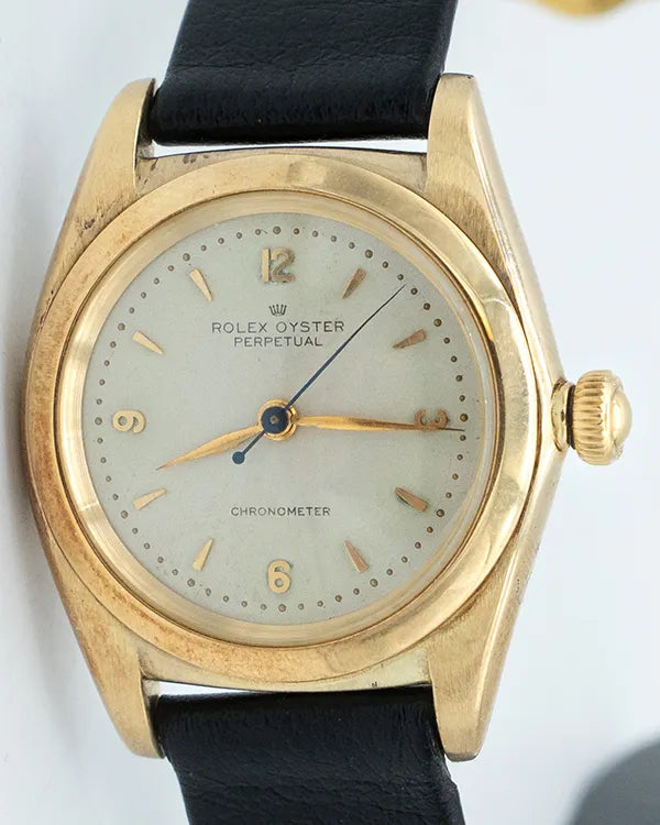 Rolex Oyster Perpetual 32MM Silver Dial Aftermarket Leather Strap (3131)