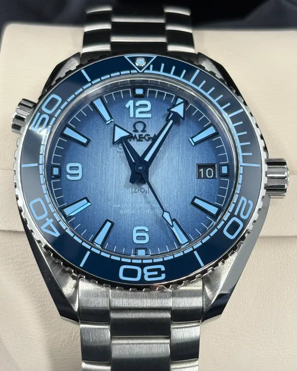 2024 Omega Seamaster Planet Ocean 600M "Summer Blue" 39.5MM Blue Dial Steel Bracelet (215.30.40.20.03.002)