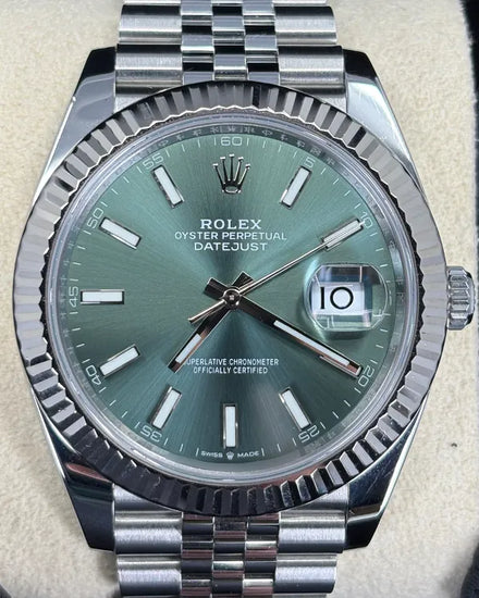 2022 Rolex Datejust 41MM Green Dial Jubilee Bracelet (126334)