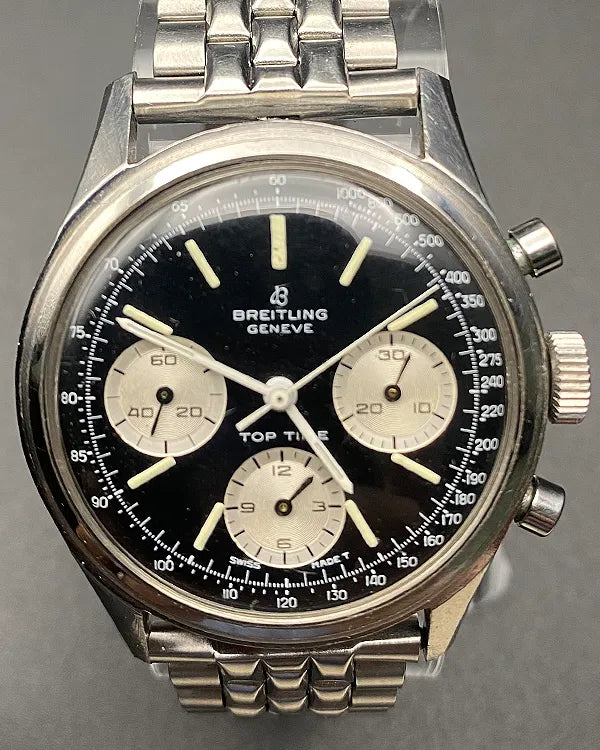 Breitling Top Time 38MM Black Dial Aftermarket Steel Bracelet (810)