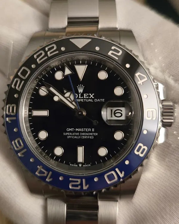 2025 Rolex GMT-Master II "Batman" 40MM Black Dial Oyster Bracelet (126710BLNR)