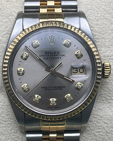 Rolex Datejust 36MM Silver Dial Two-Tone Jubilee Bracelet (16013)