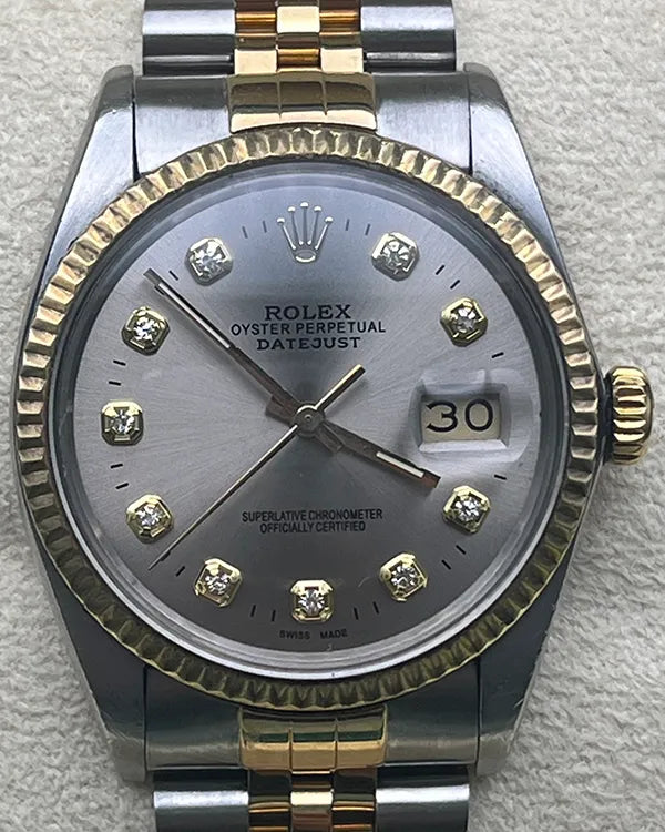 Rolex Datejust 36MM Silver Dial Two-Tone Jubilee Bracelet (16013)