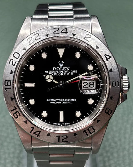 Rolex Explorer II 40MM Black Dial Oyster Bracelet (16570)