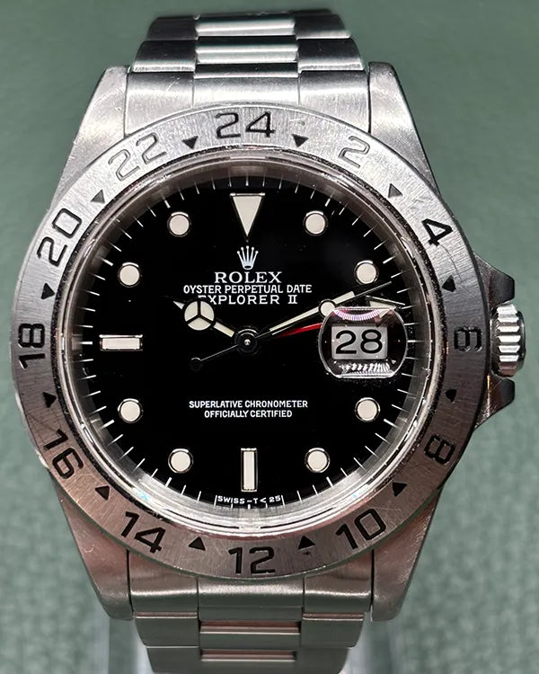 Rolex Explorer II 40MM Black Dial Oyster Bracelet (16570)