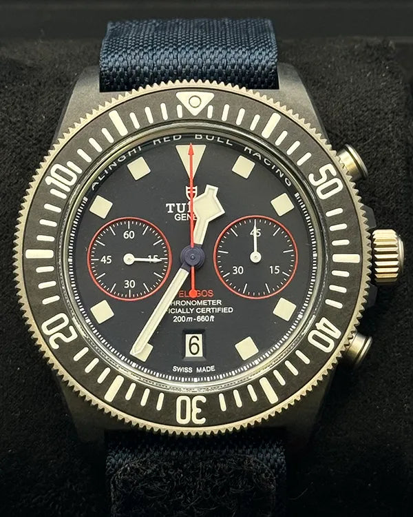 2025 Tudor Pelagos FXD Chrono "Alinghi Red Bull Racing" 43MM Blue Dial Textile Strap (25807KN)