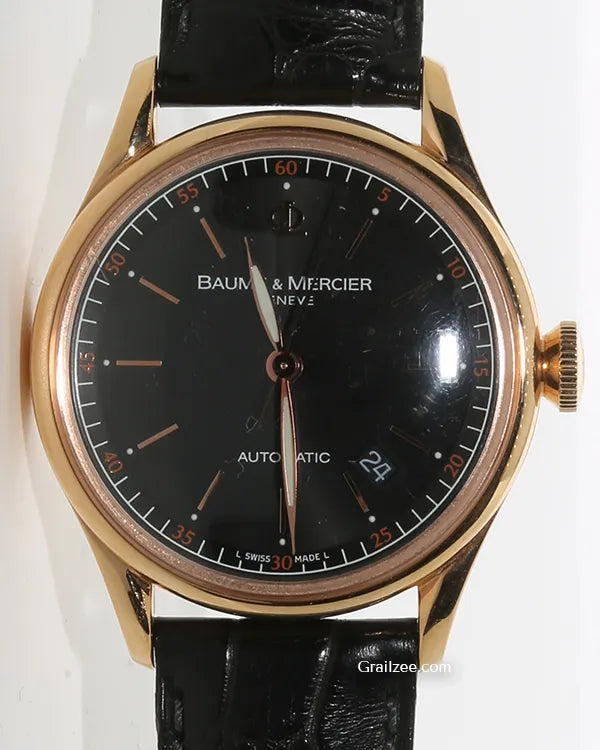 Baume & Mercier Classima 39MM Black Dial Leather Strap (65574)