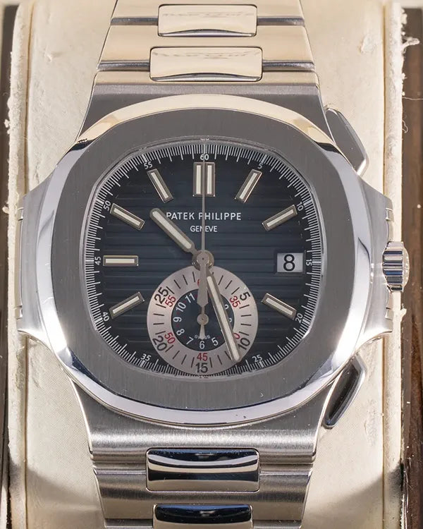 2010 Patek Philippe Nautilus 40.5MM Blue Dial Steel Bracelet (5980-1A)
