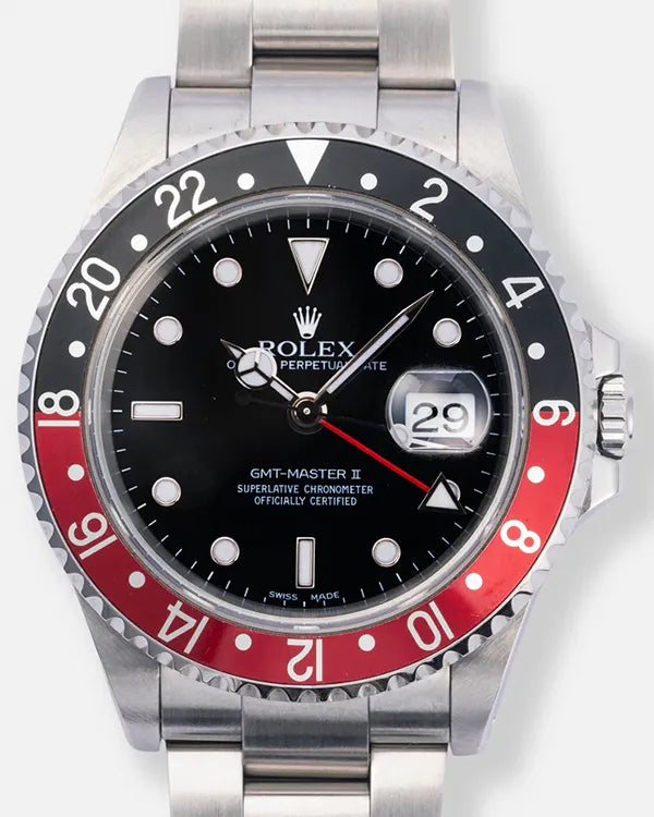 2000 Rolex GMT-Master II "Coke" 40MM Black Dial Oyster Bracelet (16710)