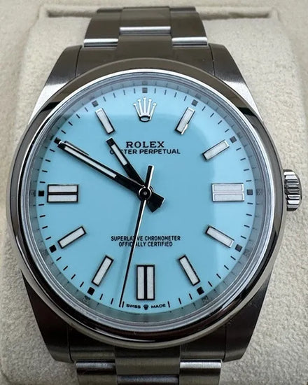 Rolex Oyster Perpetual 41MM Tiffany Blue Dial Oyster Bracelet (124300)