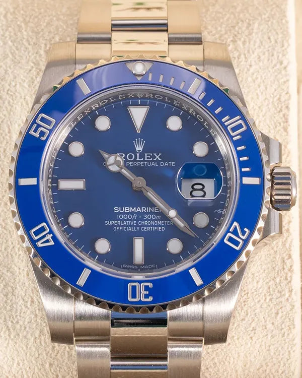 2020 Rolex Submariner Date "Smurf" 40MM Blue Dial White Gold Oyster Bracelet (116619LB)