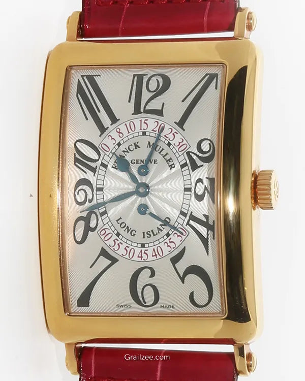 Franck Muller Long Island 33MM Silver Dial Leather Strap (1100 DS R)
