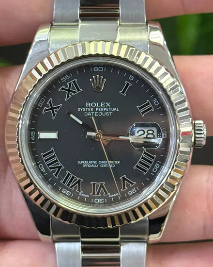 Rolex Datejust II 41MM Black Dial Oyster Bracelet (116334)