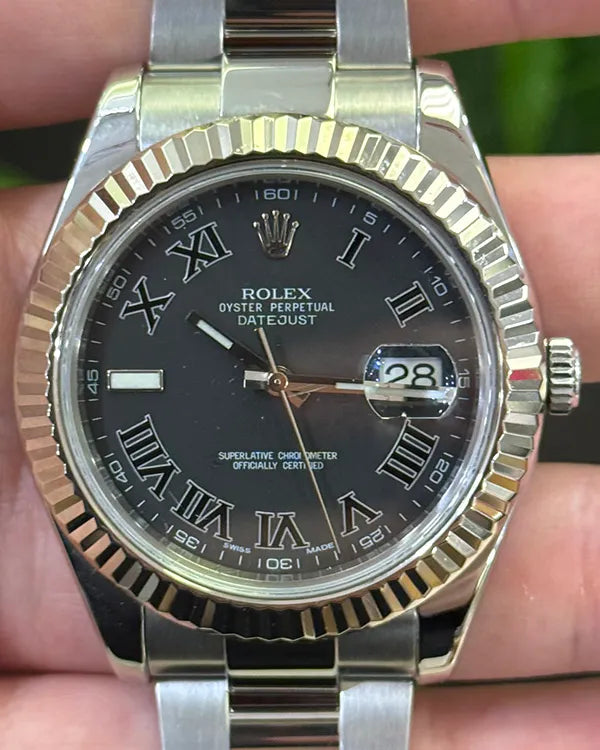Rolex Datejust II 41MM Black Dial Oyster Bracelet (116334)