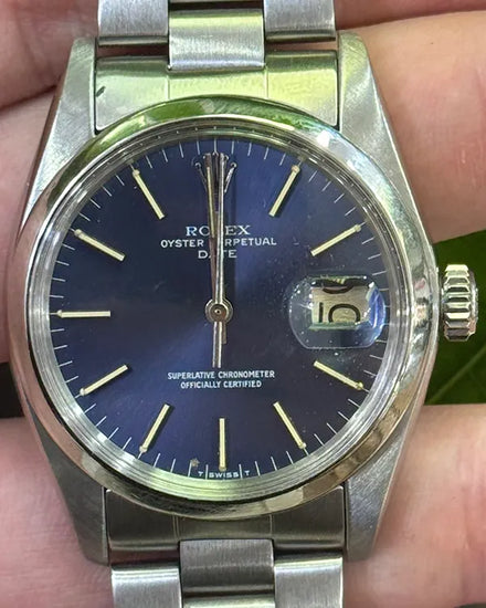 Rolex Oyster Perpetual Date 34MM Blue Dial Oyster Bracelet (1500)